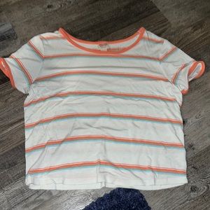 striped cropped t-shirt